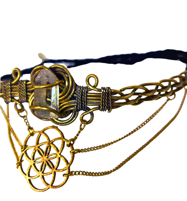 Tiara flor de la vida/ Estilo boho artesanal