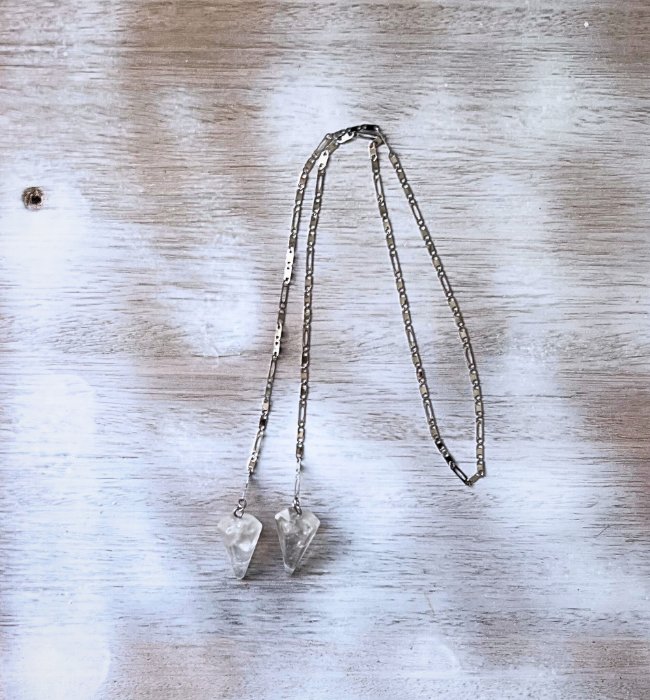 Cadena Facial plata / boho cuarzo festival