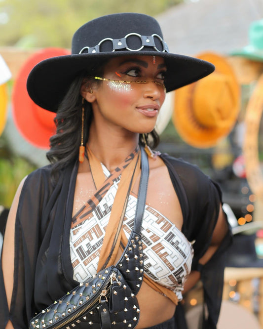 tiara boho dorada cadenas | accesorio festival boho Ibiza