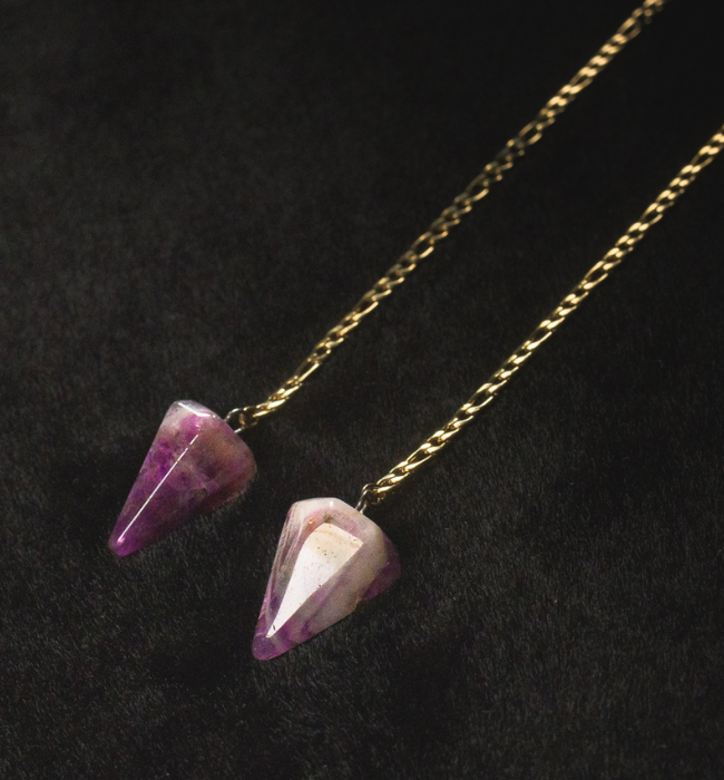 Cadena Facial / Cuarzo amatista espiritual