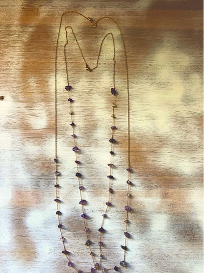 Cadena de cuerpo boho/ Calma y protección amatista