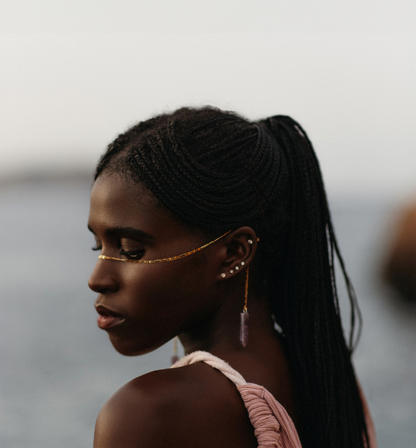 Cadena Facial / Cuarzo amatista espiritual