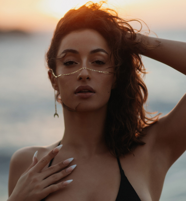 Cadena Facial oro boho/ Espiritual Lunas