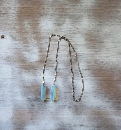 Cadena facial boho/ Artesanal cuarzo rosa