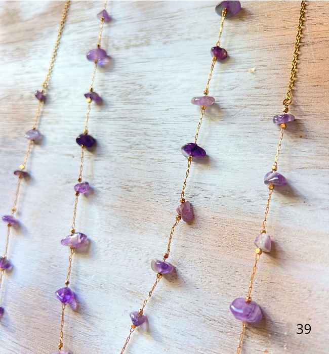 Cadena de cuerpo boho/ Calma y protección amatista