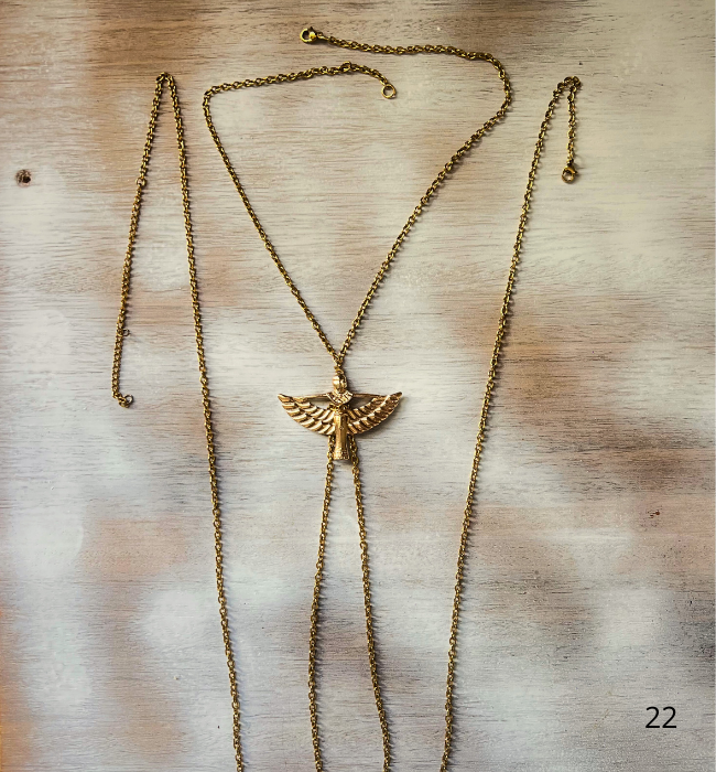 Cadena corporal dorado boho Ibiza / Diosa  mística Isis