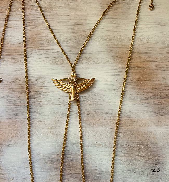 Cadena corporal dorado boho Ibiza / Diosa  mística Isis