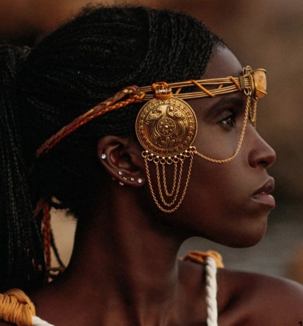 Tiara Cleopatra / Exótica egipcia piedra citrino