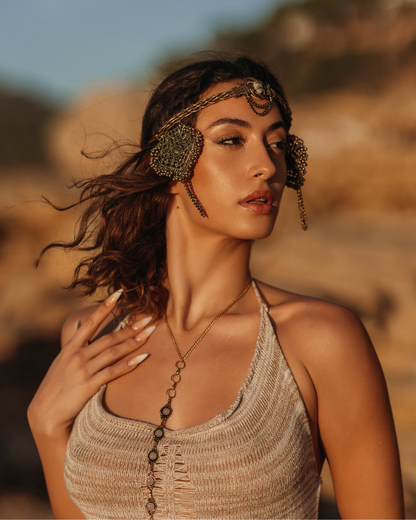 Accesorio espiritual artesanal Boho estilo Ibiza Tulum tiaras 