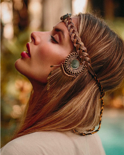 Joyería artesanal tocado tiara Ibiza festival