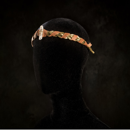 Tiara étnica/ cuarzo artesanal