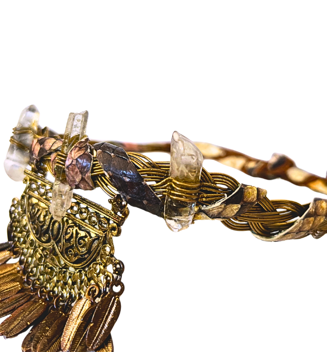 Tiara Hera Diosa/ Cuarzo y pitón