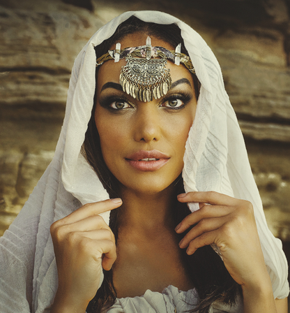 Tiara Hera Diosa/ Cuarzo y pitón