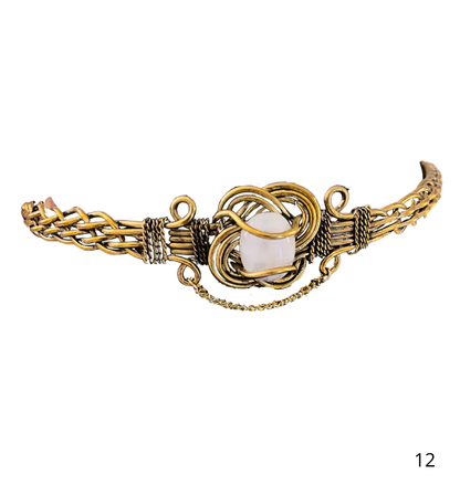 Tiara oro piedra luna/ Boho espiritual