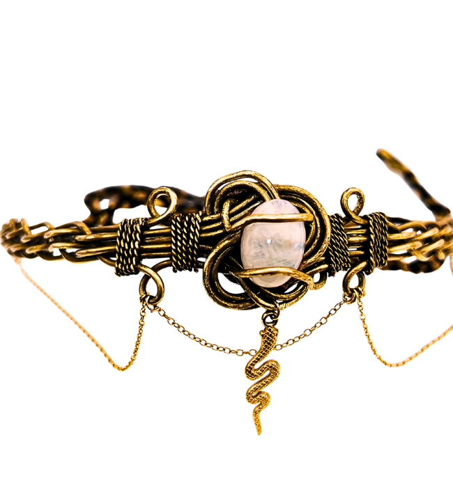 Tiara Boho Serpiente Adriana Diosa | Accesorio místico artesanal