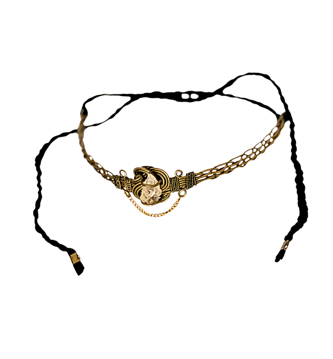 Tiara artesanal Ibiza/ Cuarzo energético