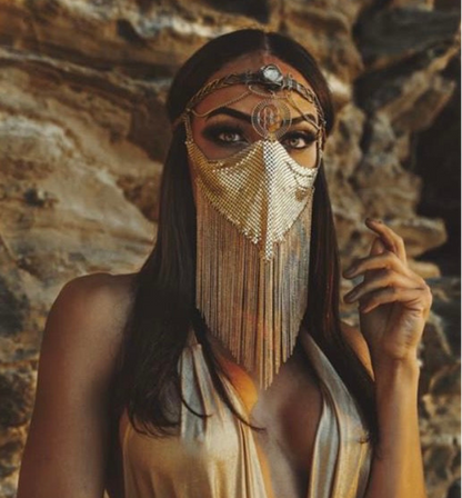 Tiara artesanal flor de la vida y cuarzo