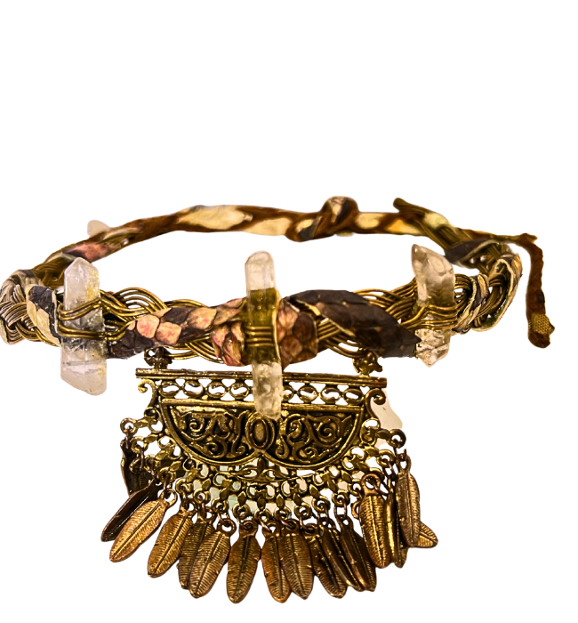 Tiara Hera Diosa/ Cuarzo y pitón