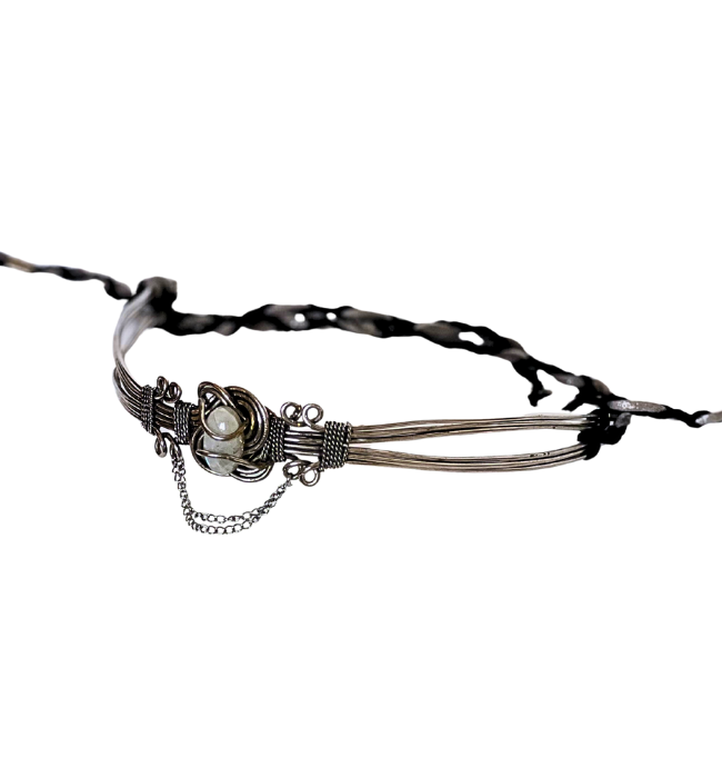 Tiara Boho Luna Plateada – Inspiración Lunar