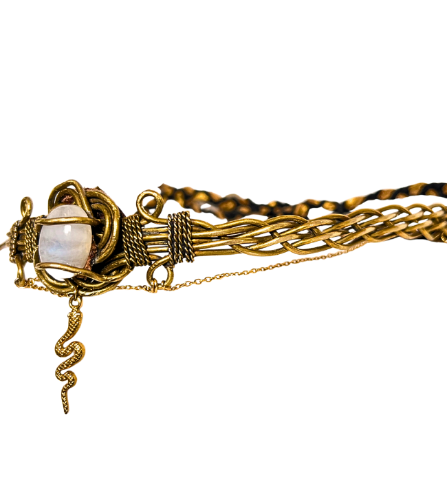 Tiara Boho Serpiente Adriana Diosa | Accesorio místico artesanal