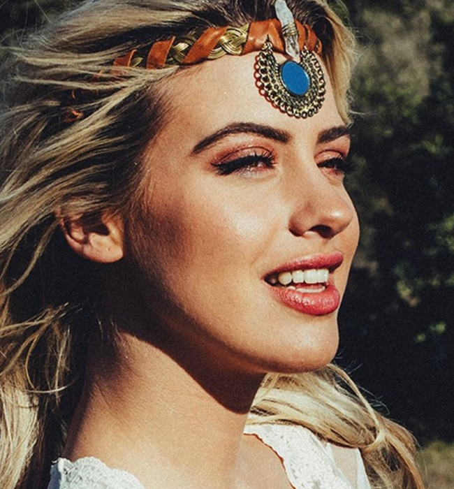 Tiara étnica artesanal/ Cuarzo de energia